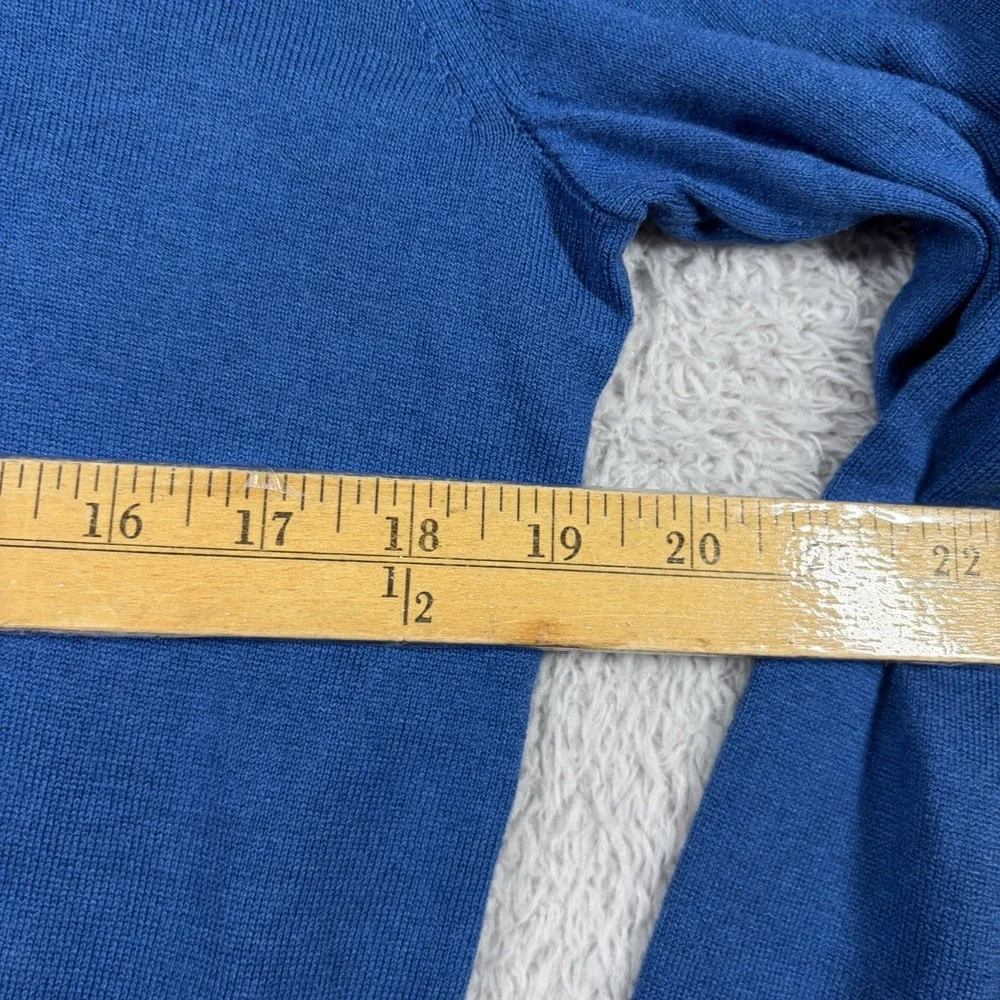 Banana Republic Silk Blend Sweater Mens Small Blue V Neck Lightweight Cashmere